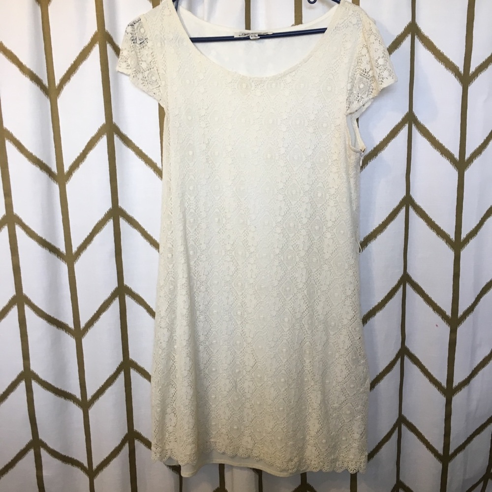 Cream lace dress